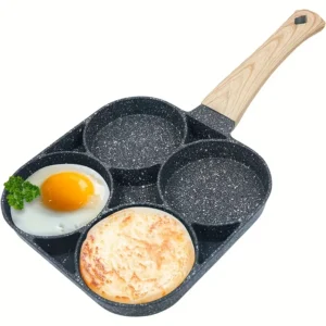 Versatile 4-Hole Non-Stick Frying Pan for Omelettes